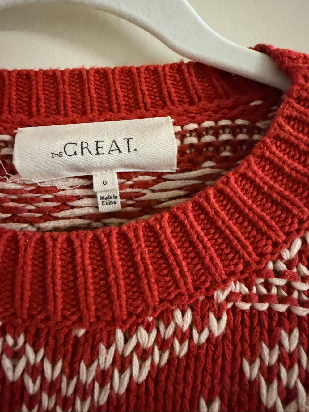 The Great Fair Isle Pullover Sweater in Dried Currant XS - Picture 6 of 8